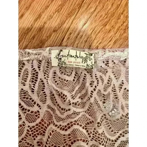 Free People In My Head Sheer Lace Purple Bodysuit Small Fairy Whimsigoth - Picture 5 of 6